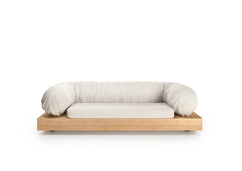 Sabine Marcelis 为 natuzzi italia 设计的系列中将软质和硬质材料并置