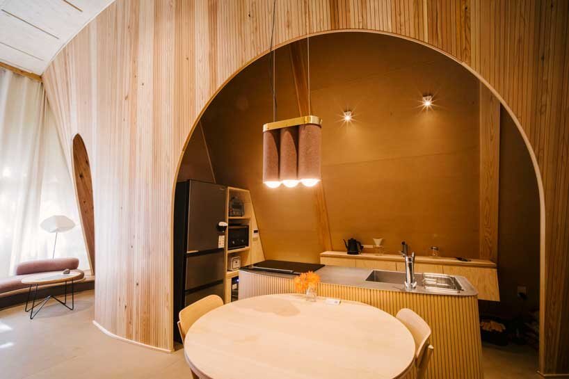 escape the city with SANU’s timber cabins scattered in rural sites across japan