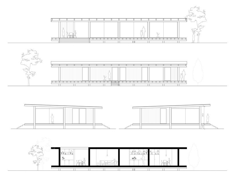 scott rasmusson källander builds five timber houses on a swedish island designboom