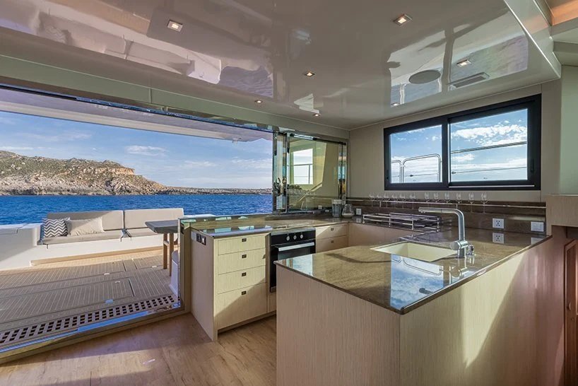 the new SILENT 60 electric catamaran features a kite wing and 42 solar panels