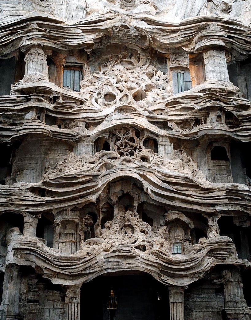 人工智能对巴洛克建筑的探索设想了由丝绸和石头制成的复杂立面 人工智能对巴洛克建筑的探索设想了由丝绸和石头制成的复杂立面