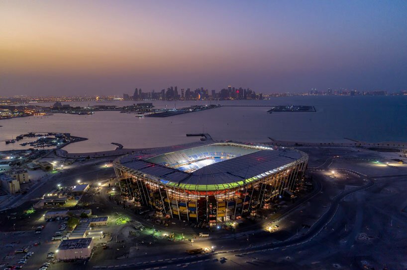 qatar stadium shipping containers