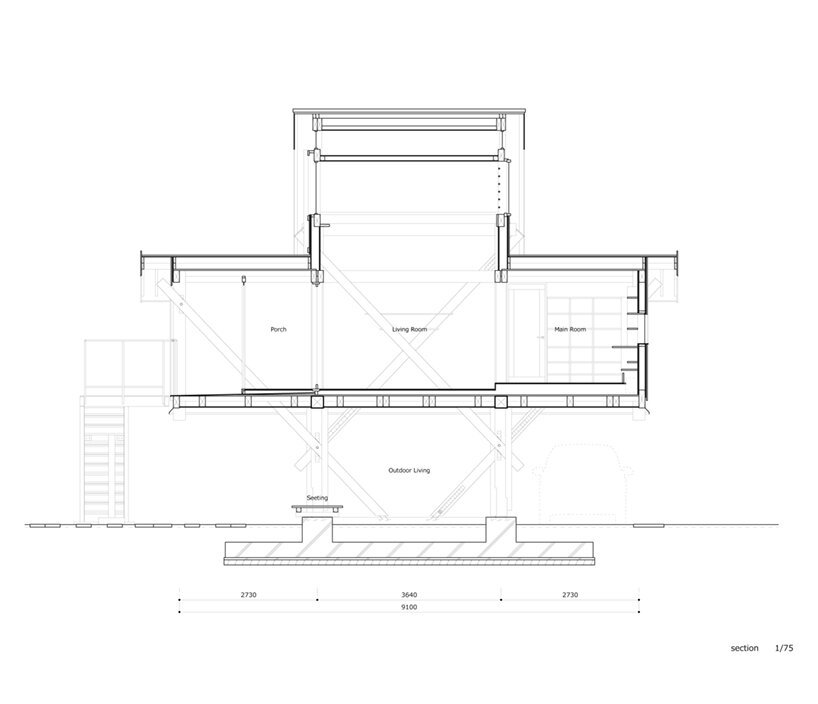 FT architects designs its japanese‘stilt house’with influence from indonesian farmhouses
