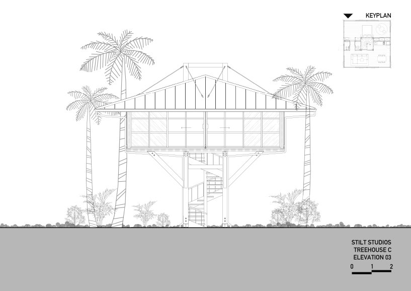 由 Alexis Dornier 设计的高跷工作室 C 木制树屋悬停在巴厘岛盛开的花园上方 由 Alexis Dornier 设计的高跷工作室 C 木制树屋悬停在巴厘岛盛开的花园上方