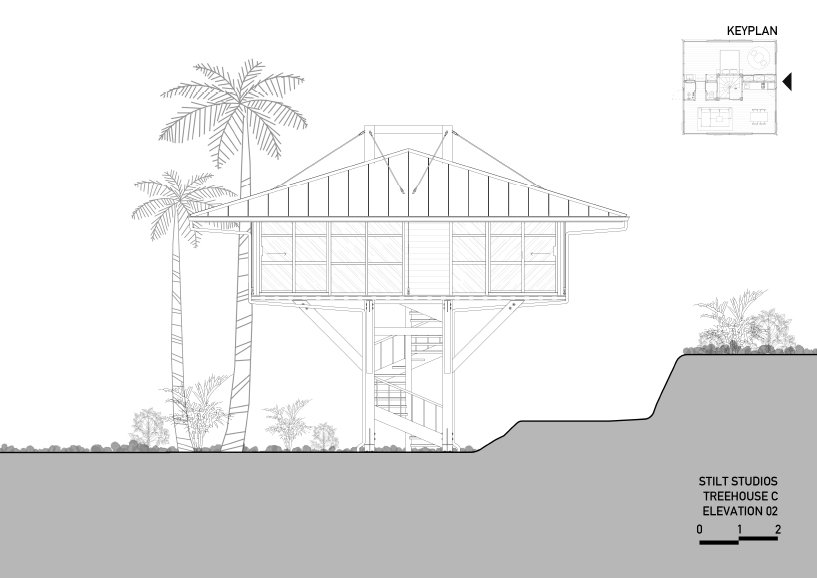 由 Alexis Dornier 设计的高跷工作室 C 木制树屋悬停在巴厘岛盛开的花园上方 由 Alexis Dornier 设计的高跷工作室 C 木制树屋悬停在巴厘岛盛开的花园上方