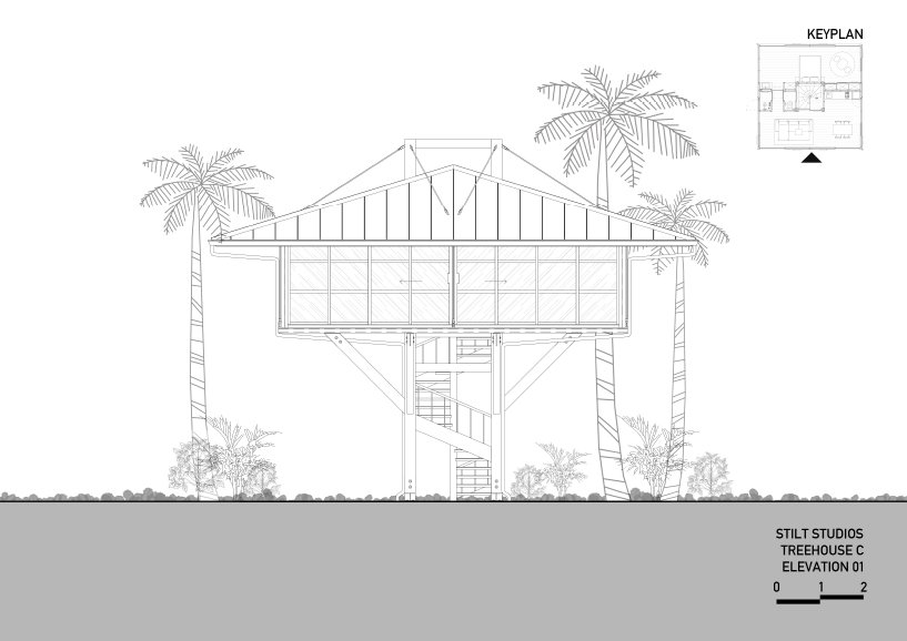由 Alexis Dornier 设计的高跷工作室 C 木制树屋悬停在巴厘岛盛开的花园上方 由 Alexis Dornier 设计的高跷工作室 C 木制树屋悬停在巴厘岛盛开的花园上方