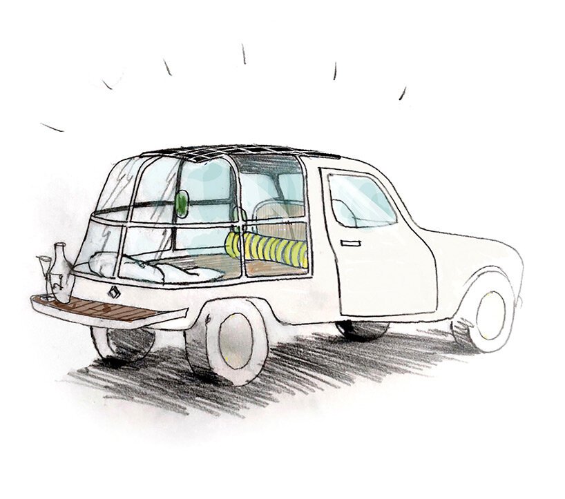 mathieu lehanneur reimagines the renault 4L as an open