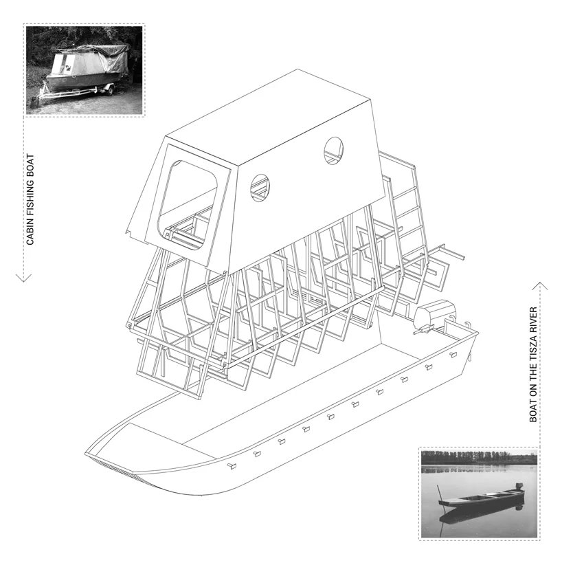 tamás bene 为匈牙利蒂萨湖设计了一艘紧凑型船屋