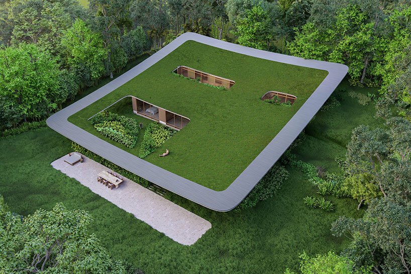 一个巨大的屋顶平面包围了巴西塔佩拉住宅的聚集体量 一个巨大的屋顶平面包围了巴西塔佩拉住宅的聚集体量