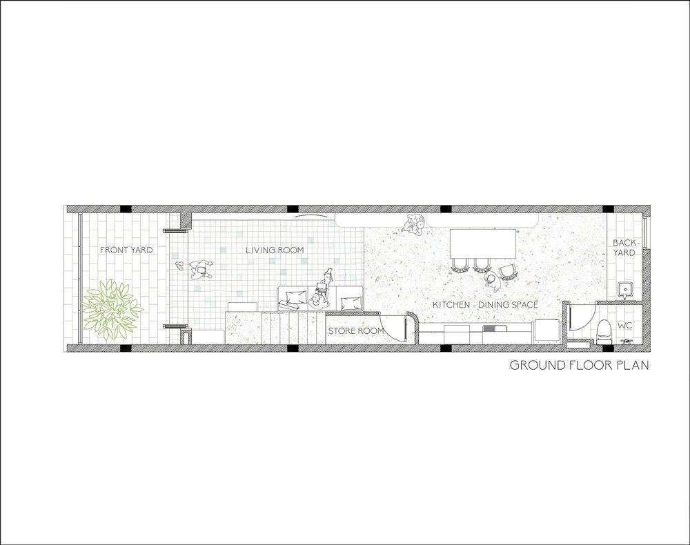 AD9 建筑师完成了带有穿孔立面 + 倾斜屋顶花园的越南房屋 AD9 建筑师完成了带有穿孔立面 + 倾斜屋顶花园的越南房屋