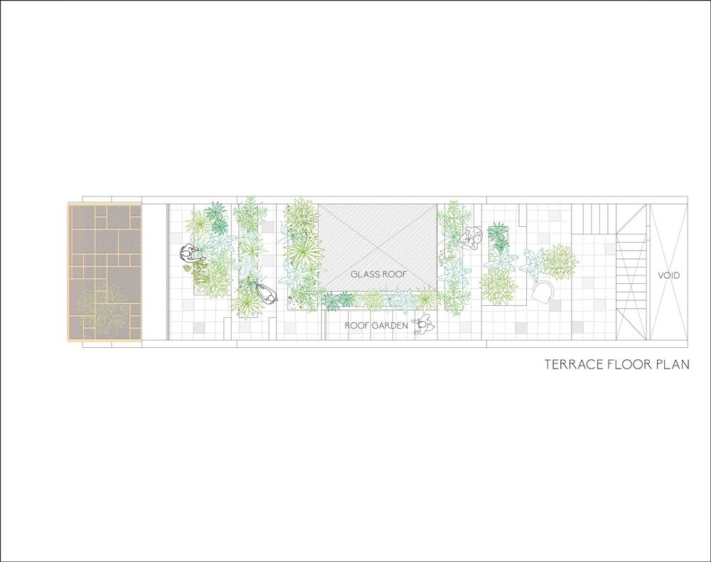 AD9 建筑师完成了带有穿孔立面 + 倾斜屋顶花园的越南房屋 AD9 建筑师完成了带有穿孔立面 + 倾斜屋顶花园的越南房屋