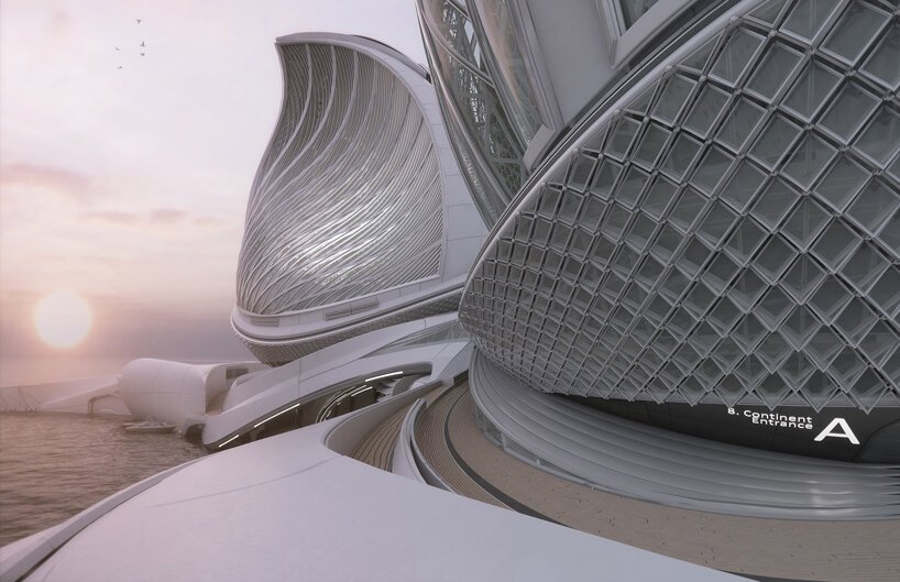 lenka petráková 设计的第八大陆是一个漂浮站概念，旨在清理我们的海洋