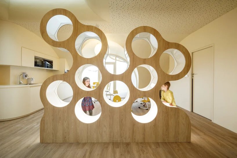 paul le quernec builds cocoon-shaped living units for new nursery in france