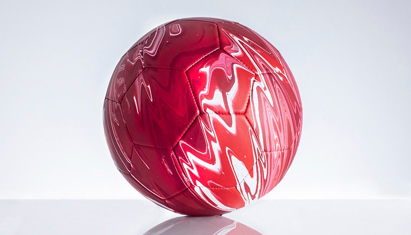 craig black turns national football kits into colorful marbled balls designboom