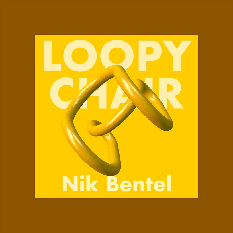 nik Bentel 设计的这款亮黄色的环形椅子是由普通的管状自行车架制成的