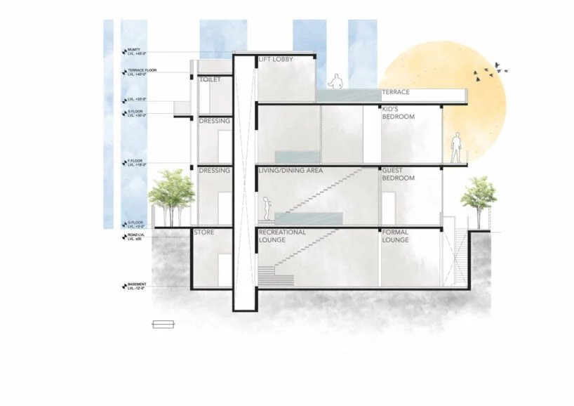 the interiors are serene with minimalist décor