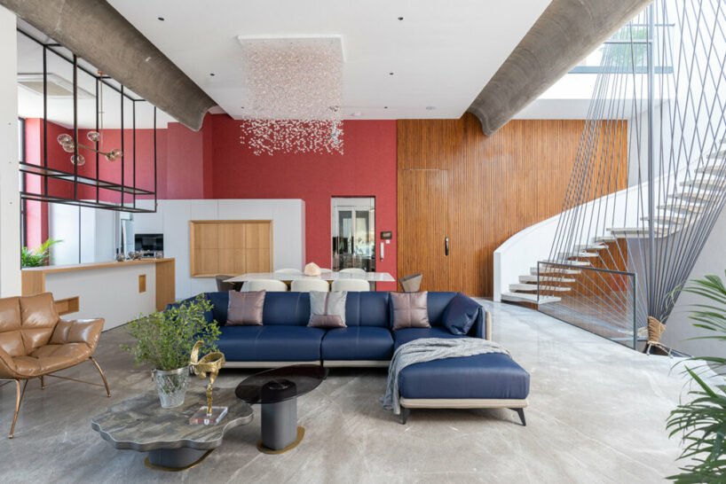 the interiors are serene with minimalist décor