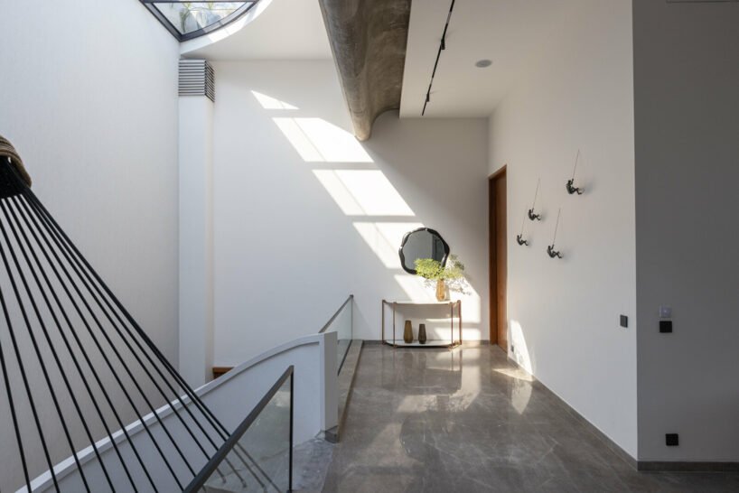 the interiors are serene with minimalist décor