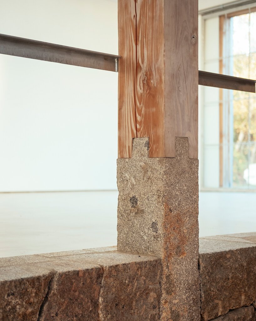 thomas randall-page turns an agricultural barn into a studio for his sculptor father in rural devon