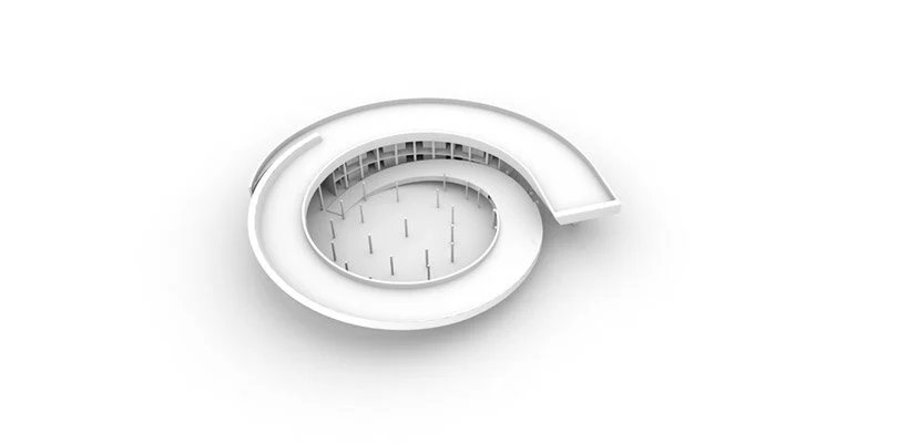 SYN 建筑事务所的发光天罡艺术中心呈现出单一的姿态曲线 SYN 建筑事务所的发光天罡艺术中心呈现出单一的姿态曲线