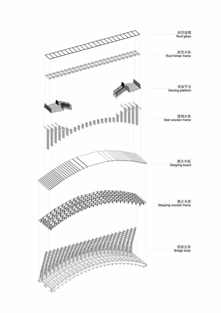 罗工作室在中国挤压拱形木桥，振兴传统乡村文化