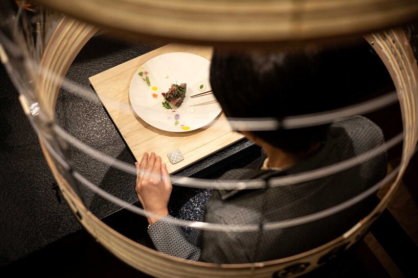 enjoy a facemask-free dinner under transparent lanterns in tokyo