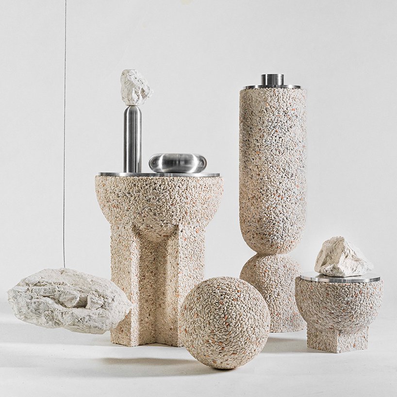 VAUST 工作室的骨料混凝土和原铝模板室内雕塑系列