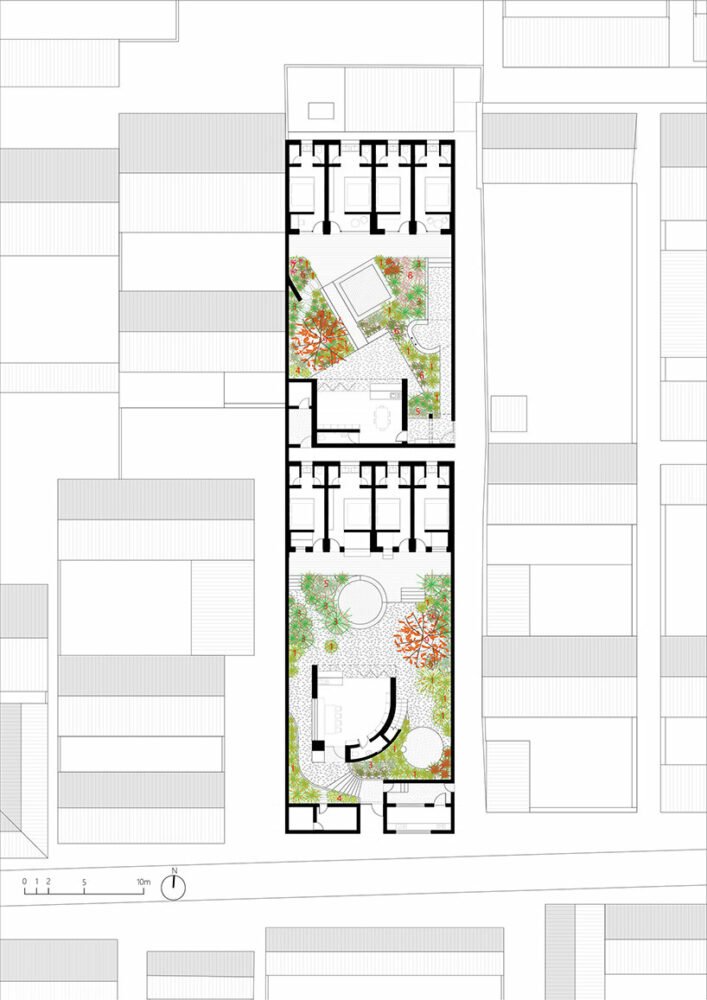 YES.ARCH 在中国围绕“双花园”庭院塑造了这座小酒店