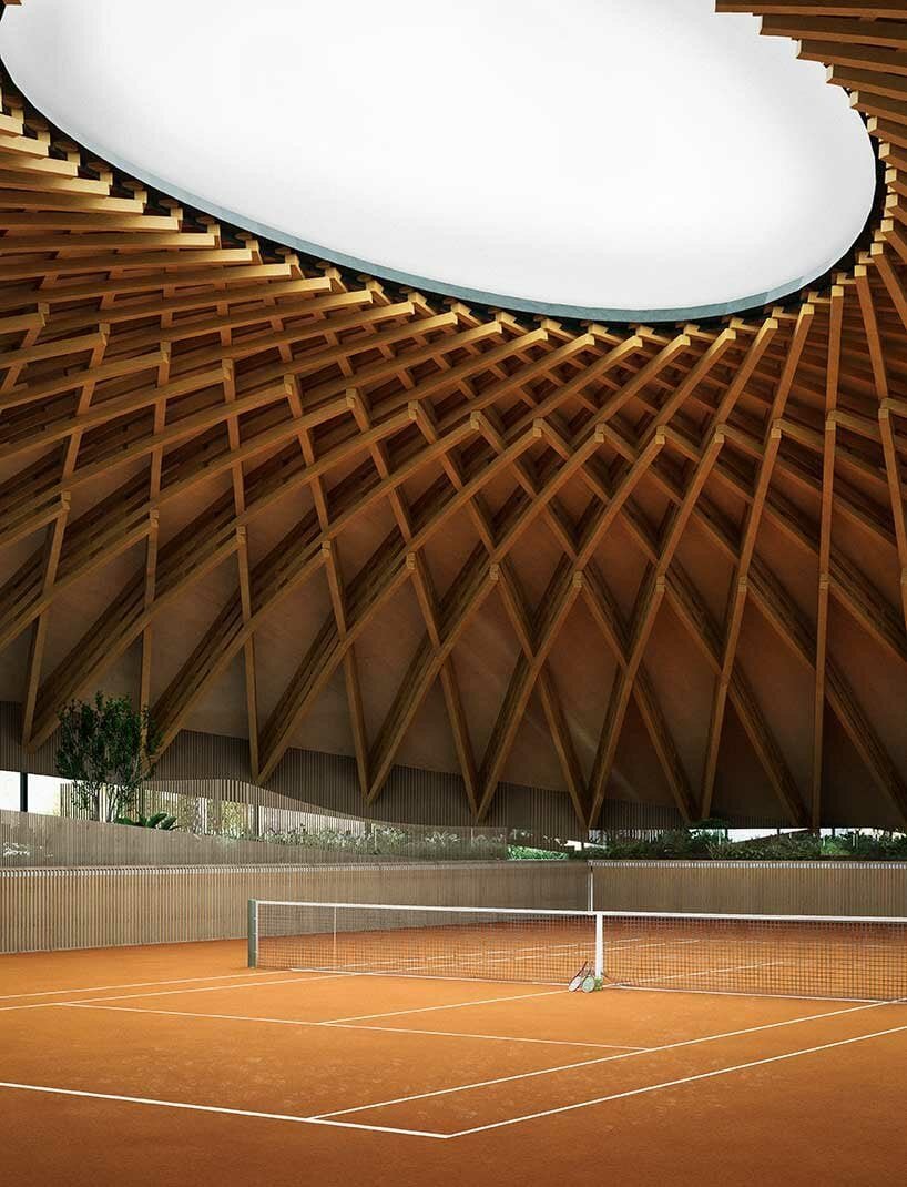 维克多·奥尔蒂斯设计的圆顶木质屋顶将包围巴西最大的网球场 维克多·奥尔蒂斯设计的圆顶木质屋顶将包围巴西最大的网球场