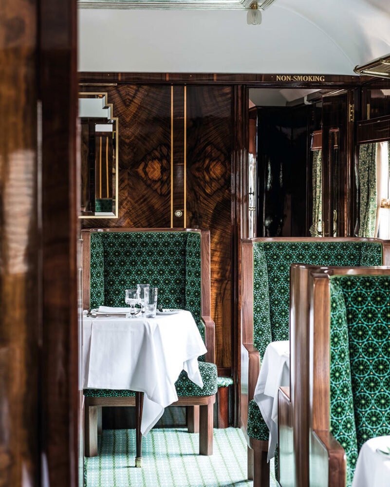 wes anderson revives 1950s train carriage inviting visitors into whimsical film sets