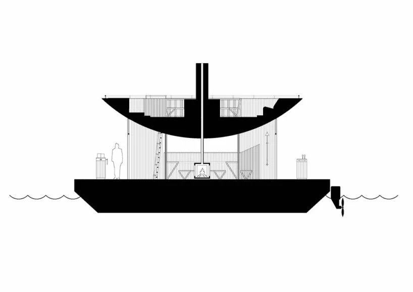 sandellsandberg 设计的木船桑拿船在斯德哥尔摩群岛航行