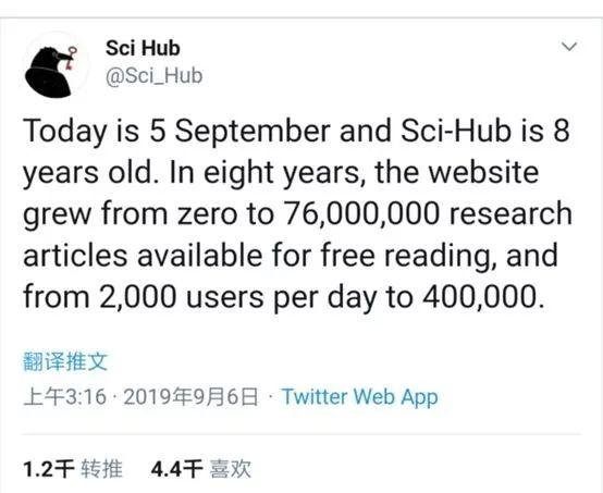 sci-hub 建站 8 周年了