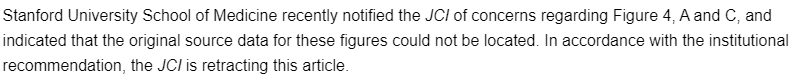 ​The Journal of Clinical Investigation 两篇文章被撤稿，一作英年早逝