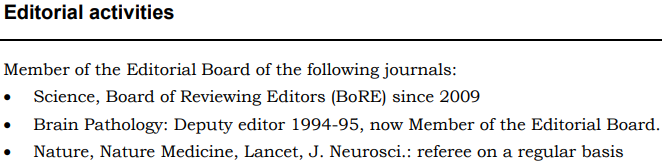 瑞士苏黎世大学医学院 Adriano Aguzzi 教授 9 篇论文涉嫌学术不端