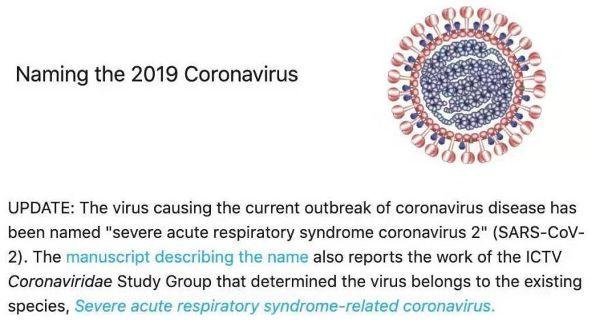新型冠状病毒正式命名却遭中国科学家的反对
