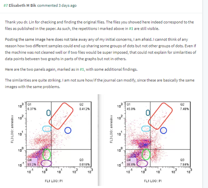 流式图散点分布极度相似被质疑造假 论文作者回应称:试管没洗干净 流式图散点分布极度相似被质疑造假 论文作者回应称:试管没洗干净