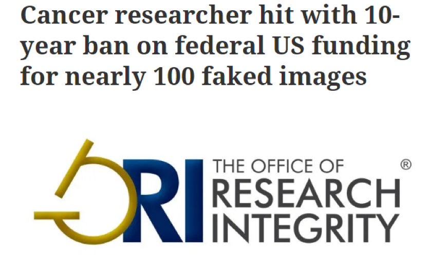 华人肿瘤学家王志伟涉嫌近图片造假 被禁 10 年不得接受美国政府资助