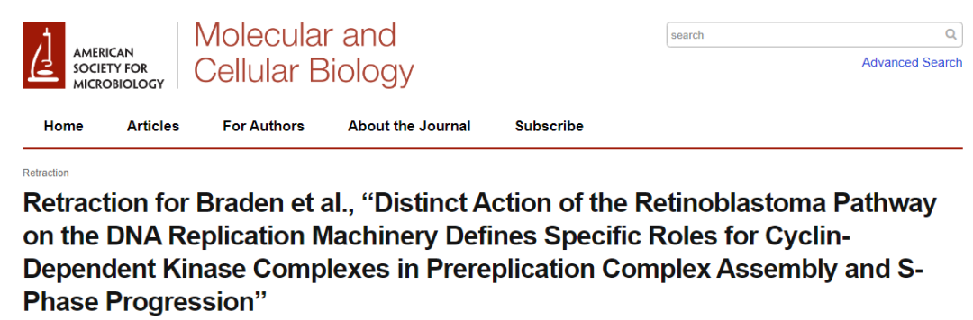 Molecular and Cellular Biology 撤稿 14 年前明目张胆的造假 通讯作者回应