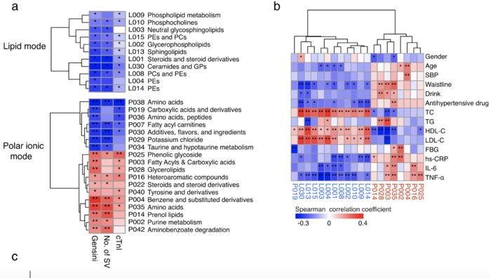 文献推荐 - 肠道微生物群和代谢变化与冠状动脉疾病严重程度的关系