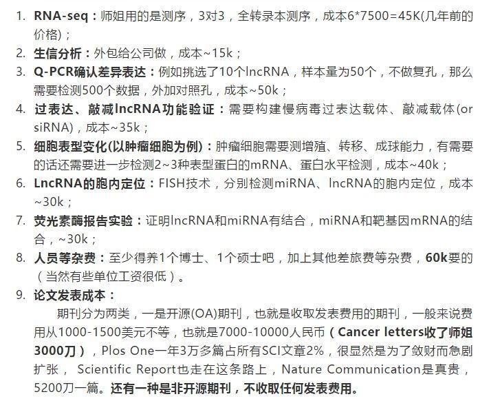 发一篇 10 分的 SCI 需要花费多少科研经费？