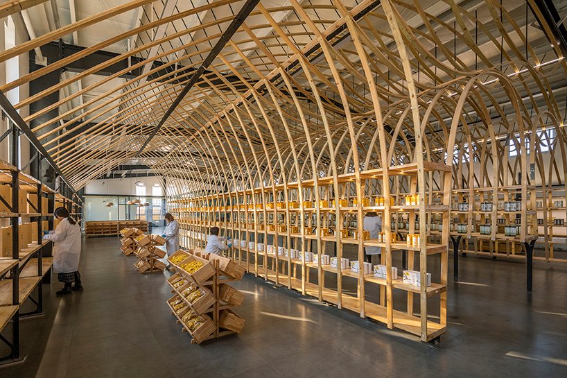 罗工作室将木板弯曲成引人入胜的展览展示 罗工作室将木板弯曲成引人入胜的展览展示