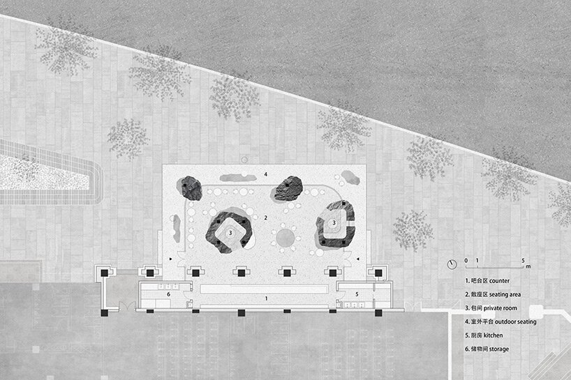 蓝色的。建筑工作室将自然融入佐莱主义甜点咖啡馆,中国 蓝色的。建筑工作室将自然融入佐莱主义甜点咖啡馆,中国