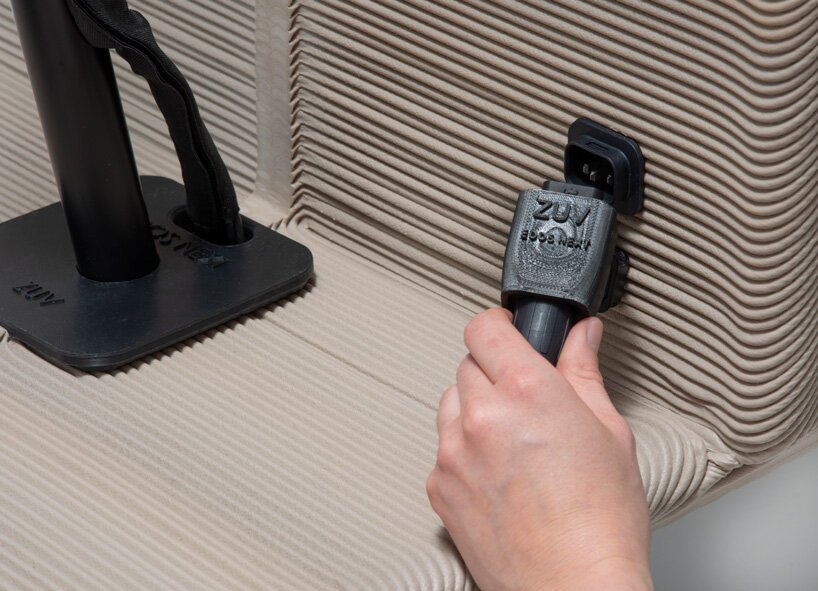 ZUV 是一款电动三轮车，其底盘由再生塑料制成 3D 打印