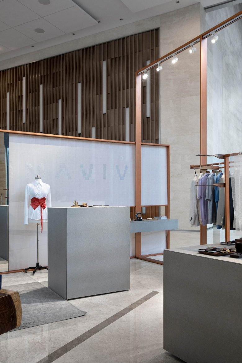 材质对比 x 极简精神 – Vivamens 展厅 by SHARK&SHARK