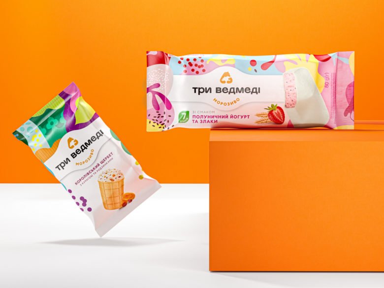 冰淇淋包装的重新设计“三只熊”