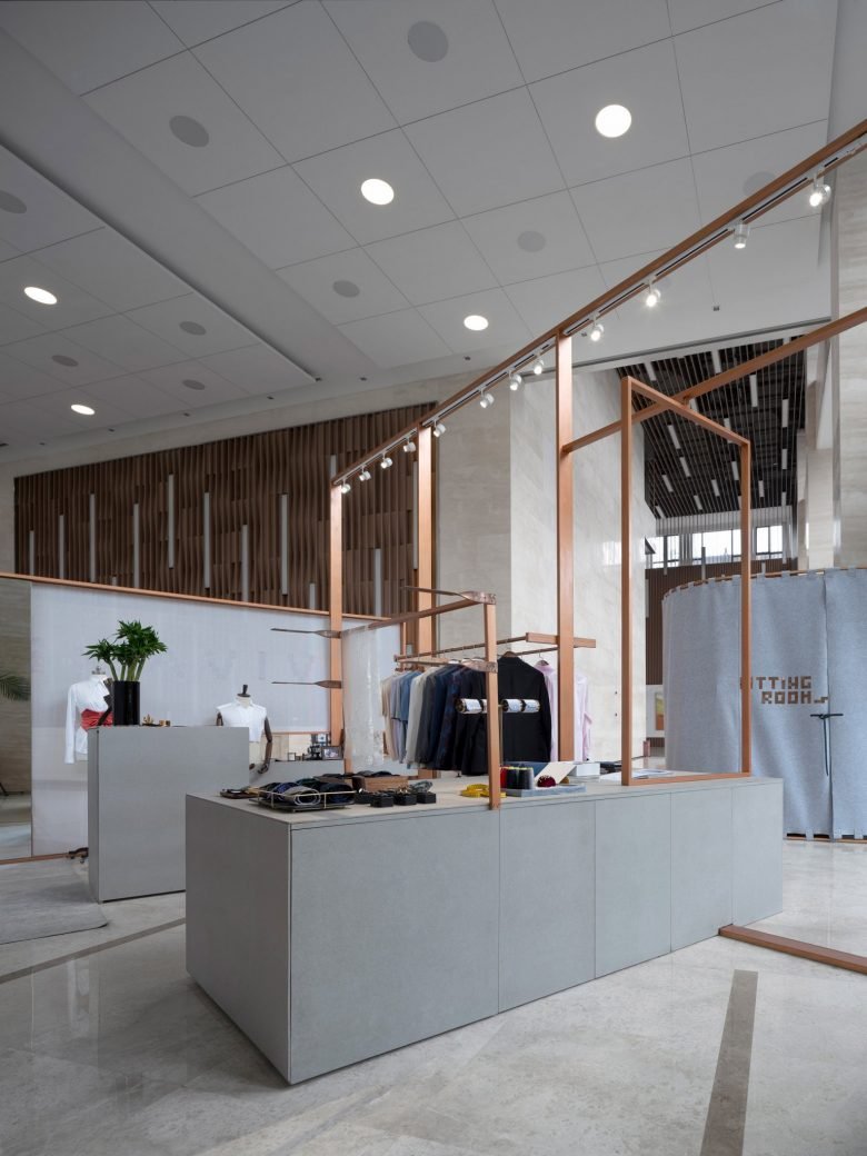 材质对比 x 极简精神 – Vivamens 展厅 by SHARK&SHARK