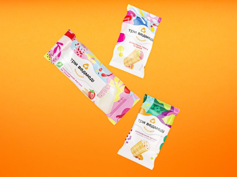 冰淇淋包装的重新设计“三只熊”