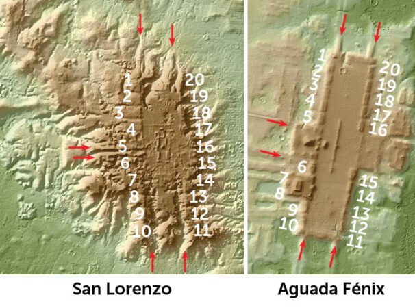 激光雷达揭示了许多奥尔梅克和玛雅仪式场所的可能蓝图