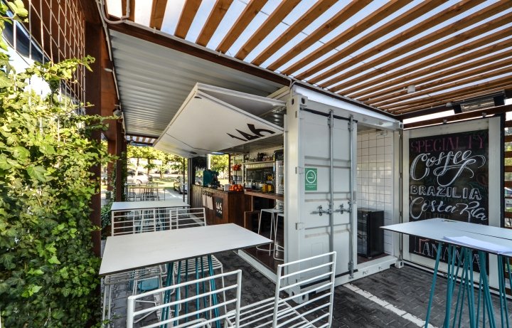 146 我爱咖啡，黄色办公室建筑