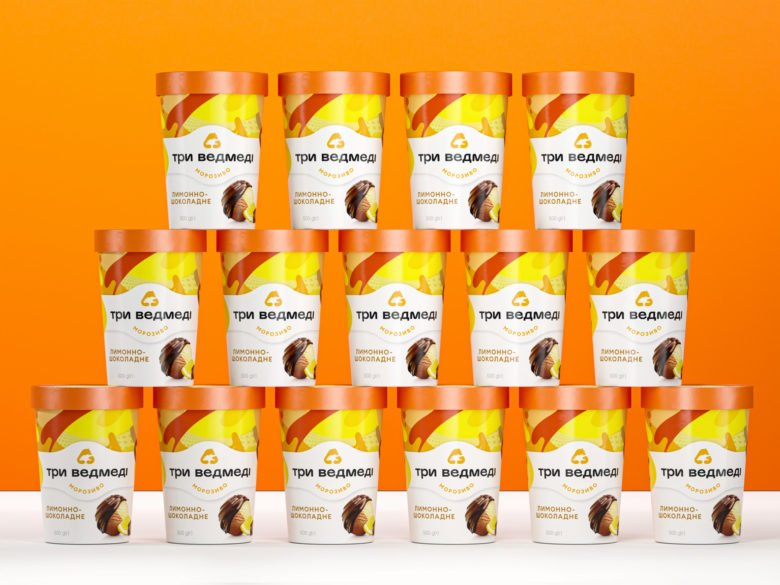 冰淇淋包装的重新设计“三只熊”